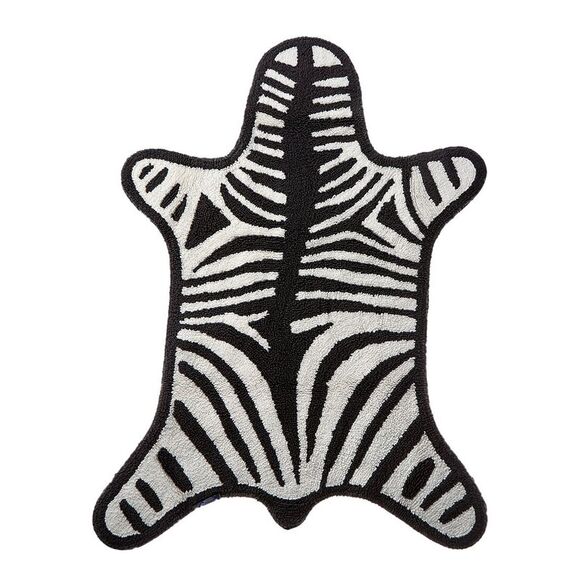 Jonathan Adler Reversible Zebra Bathmat Black